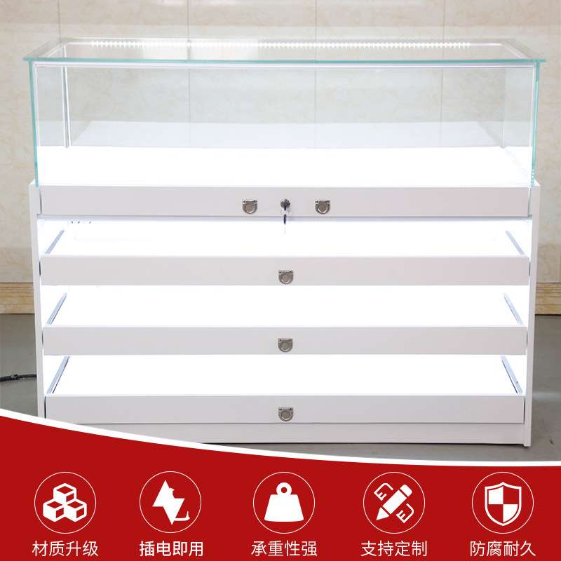 木制烤漆展示柜 多层抽屉珠宝饰品展示柜 木质烤漆玻璃展示柜定