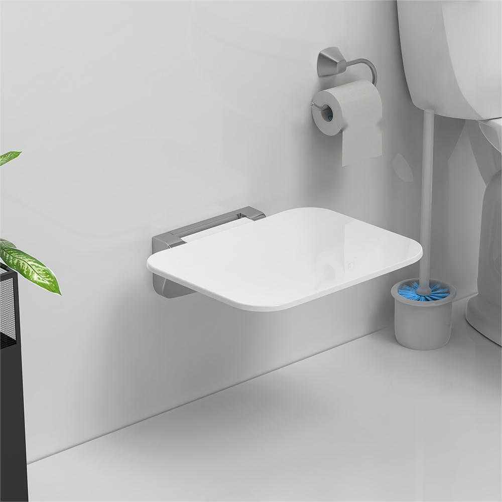 家用折叠淋浴凳换鞋凳壁挂式黑白脲醛浴室凳,3C数码配件,摄像机配件,淘宝优惠券,粉丝福利购,淘宝优惠卷