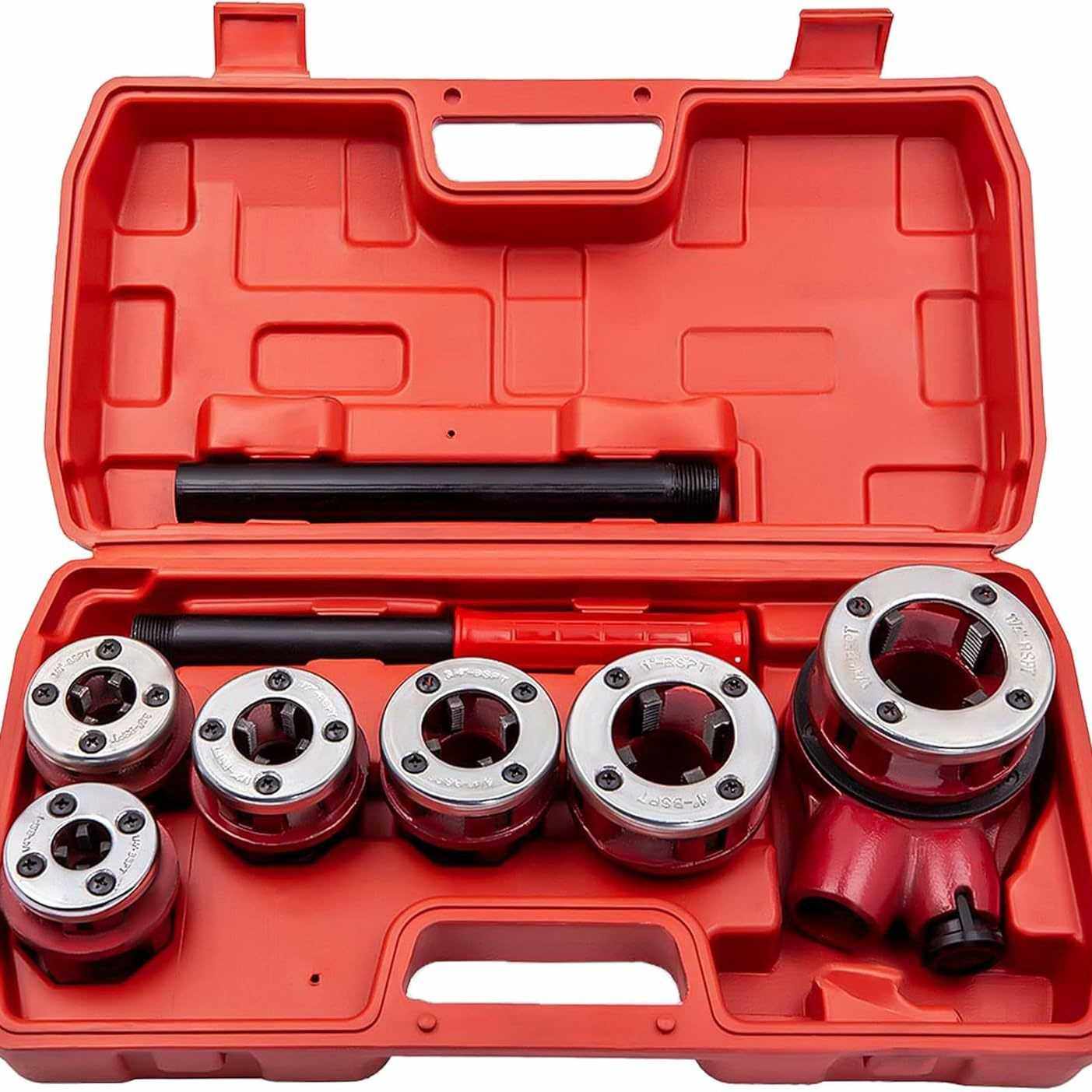 BSPT棘轮管穿线器套件 手动棘轮管螺纹工具套装 6头水管套丝扳手,3C数码配件,摄像机配件,淘宝优惠券,粉丝福利购,淘宝优惠卷