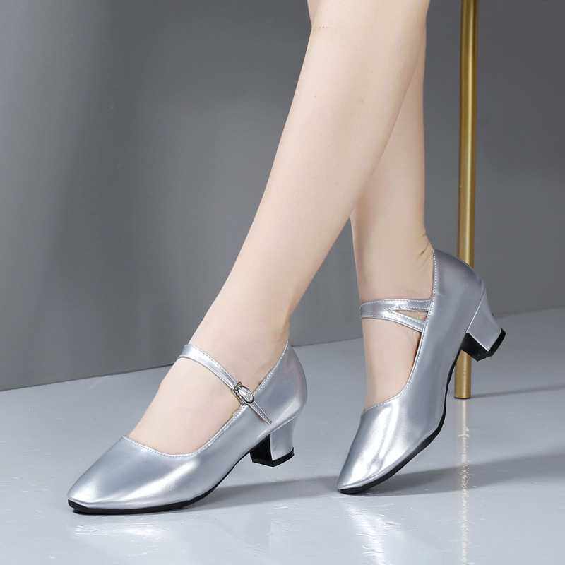 【专属舞鞋】银色舞蹈鞋广场舞鞋摩登舞鞋跳舞鞋拉丁舞鞋女