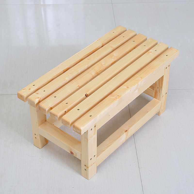 实木长条板凳 洗澡桑拿凳简约原木换鞋用 更衣室家庭阳台庭院凳子