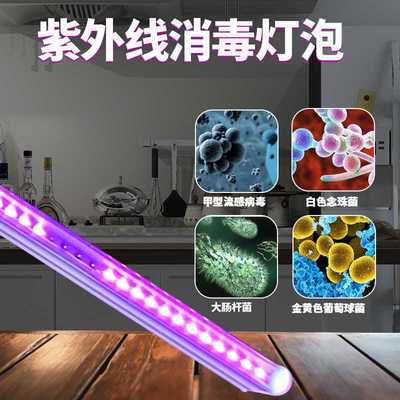 LED芯片T5T8一体式紫光UVC275nmUVA395nm杀菌消毒灯管