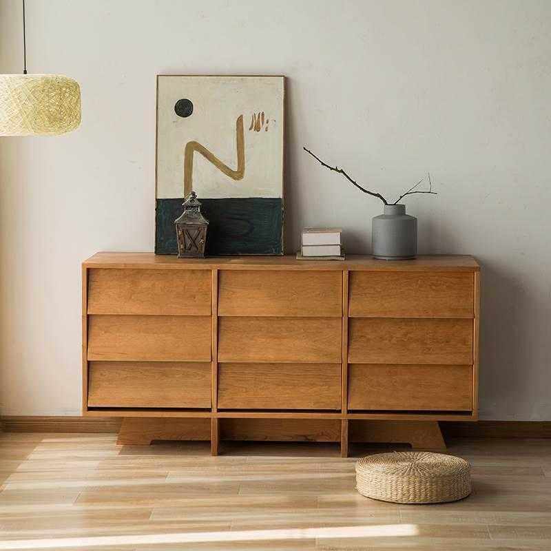 樱桃木实木九斗柜卧室客厅现代简约黑胡桃木收纳橱日式轻奢储物抽,农机/农具/农膜,其它农用工具,淘宝优惠券,粉丝福利购,淘宝优惠卷