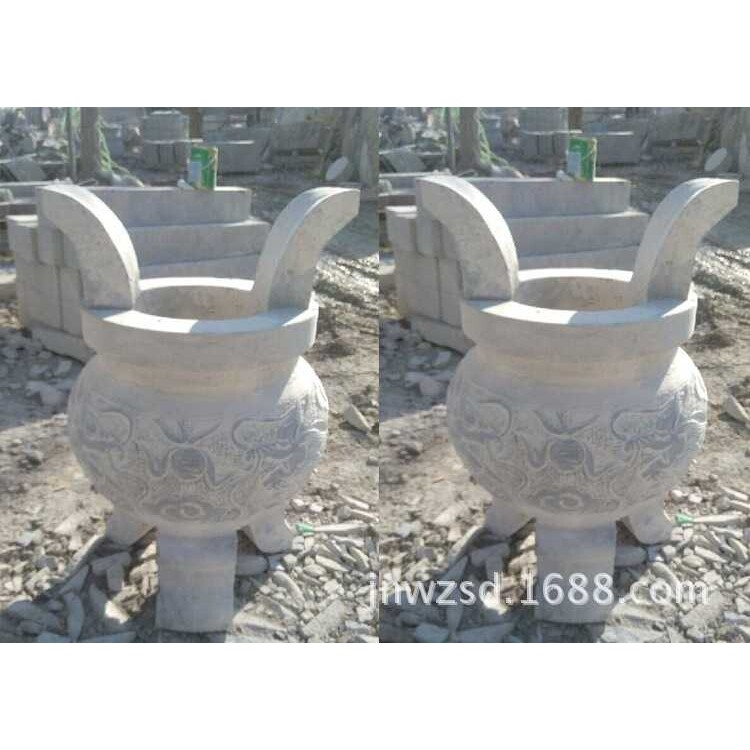 山东青石花盆价格 石刻花盆图片 园林石雕花盆厂家