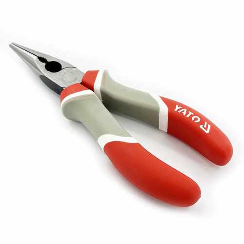 YATO易尔拓尖嘴钳老虎钳钢丝钳尖咀钳斜口钳剪线钳小钳子6寸8寸