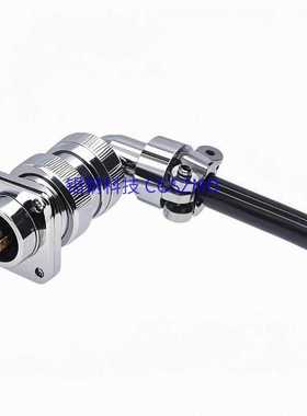 MS3108A-14S-1P 圆形连接器MIL-DTL-5015 3芯, 银色和黑色 螺纹