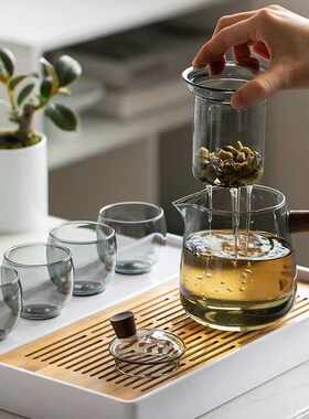 烧水壶大容量冷水壶玻璃凉水壶家用泡茶壶水果茶日式煮茶器