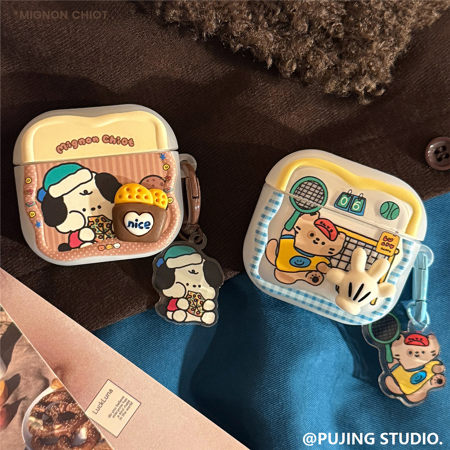 可爱立体猫狗适用苹果Airpods4代蓝牙耳机套Pro2趣味3代挂件1磨砂,运动包/户外包/配件,钱包,淘宝优惠券,粉丝福利购,淘宝优惠卷