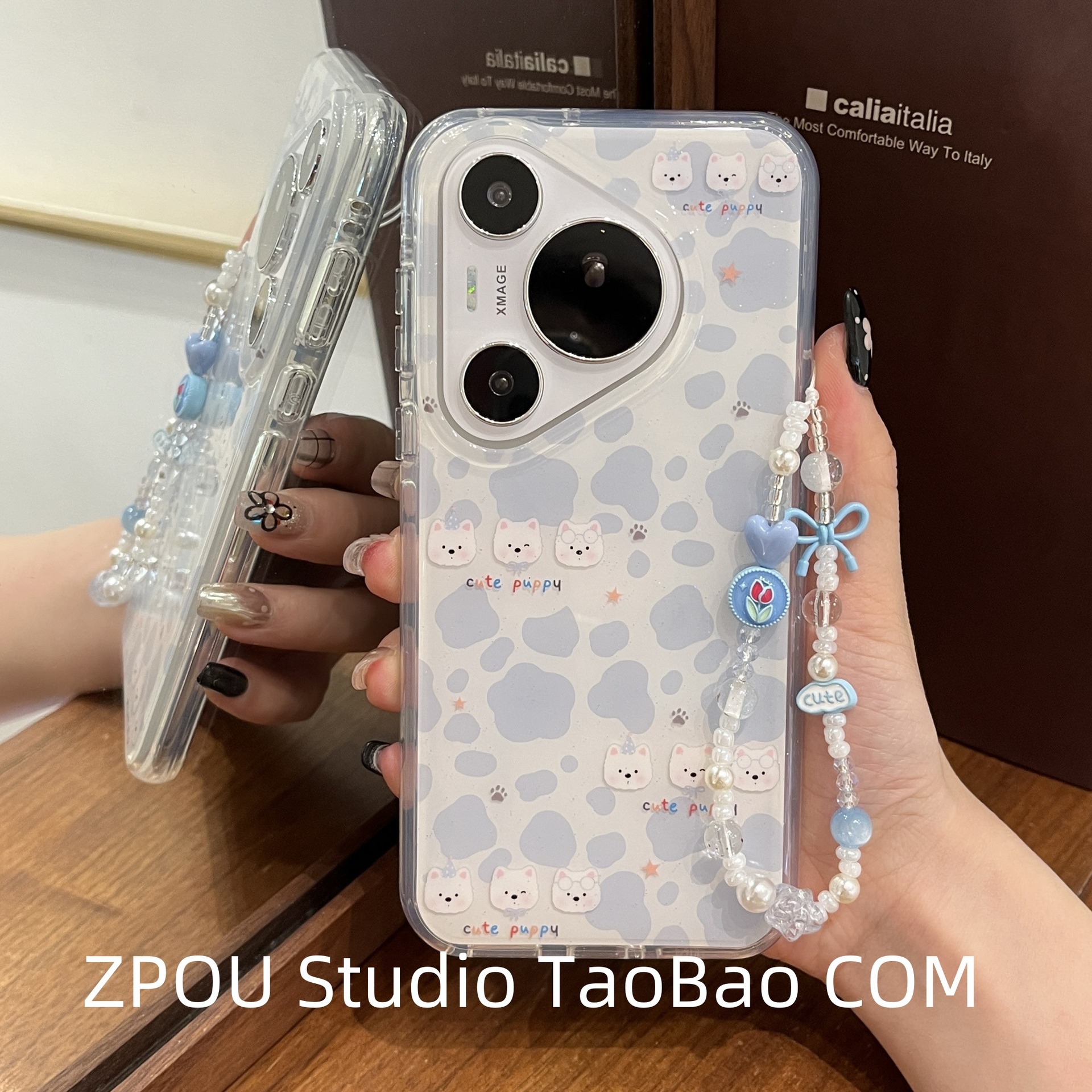 适用华为pura80pro+手机壳日韩ins可爱粉色豹纹西高地pura70pro+