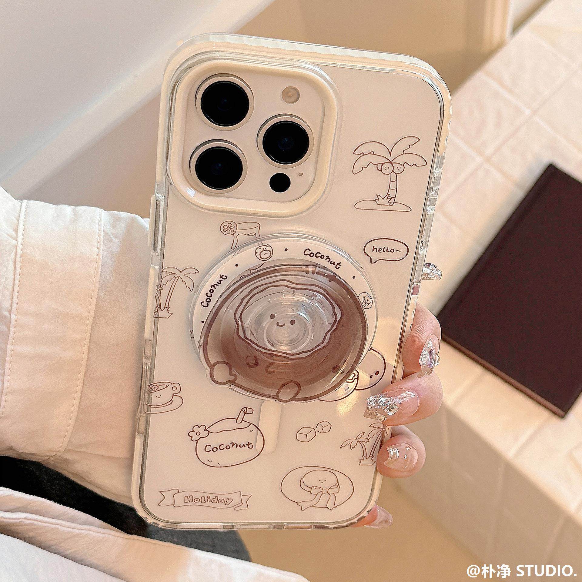 椰子磁吸支架17proma透明i