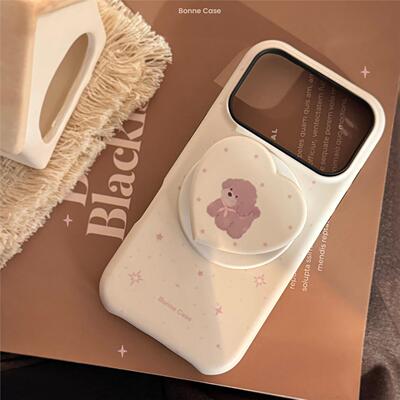 奶油泰迪磁吸支架苹果iPho