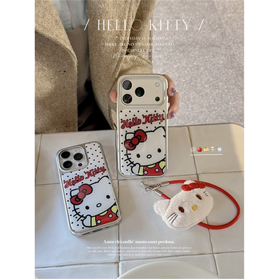 可爱电镀波点猫适用苹果17