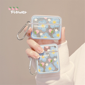ins镜面花朵适用苹果AirPods2蓝牙耳机保护套pro2新款3代耳机套4
