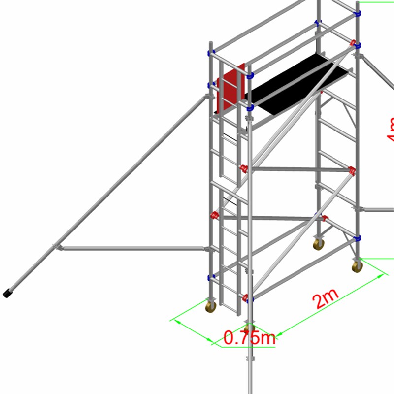 铝合金脚手架移k动平台高空作业直爬O斜梯组合式塔架厂家