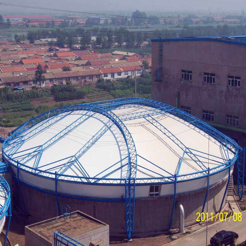 可定制设计安装膜结构商业设施污水池加盖膜结构工程沼气池反吊膜