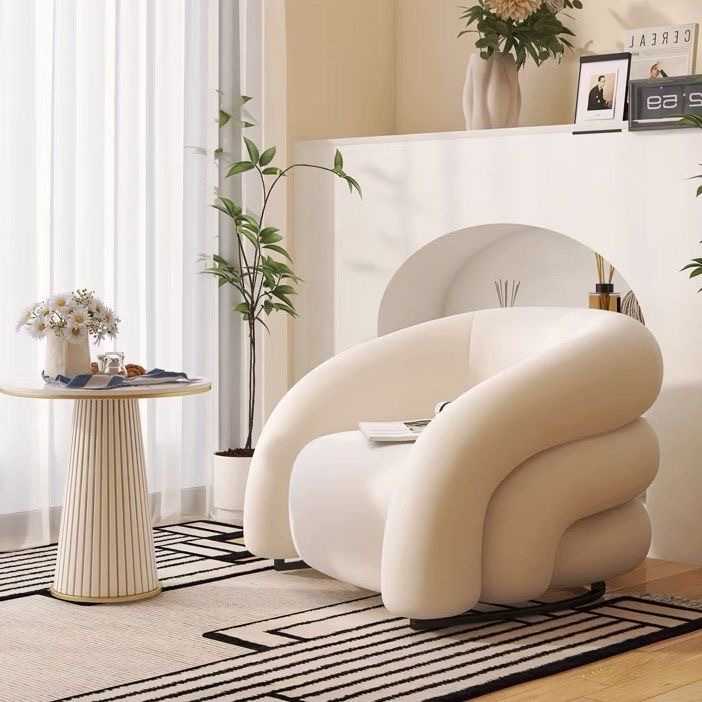 轻奢单人沙发椅 休闲网红椅子客厅北欧单椅卧室简约阳台懒人沙发