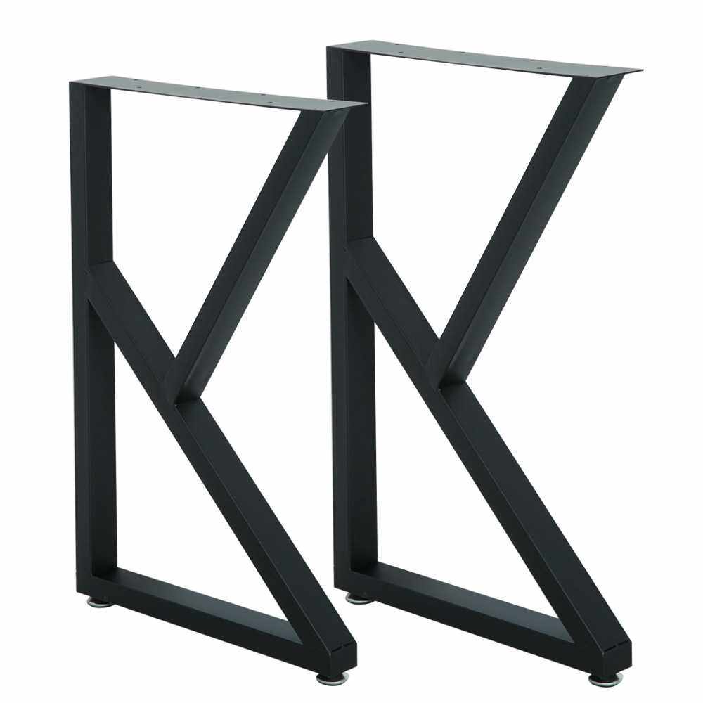 现代铁艺桌脚支架简约家具五金配件实木餐桌架办公桌腿桌子K字形