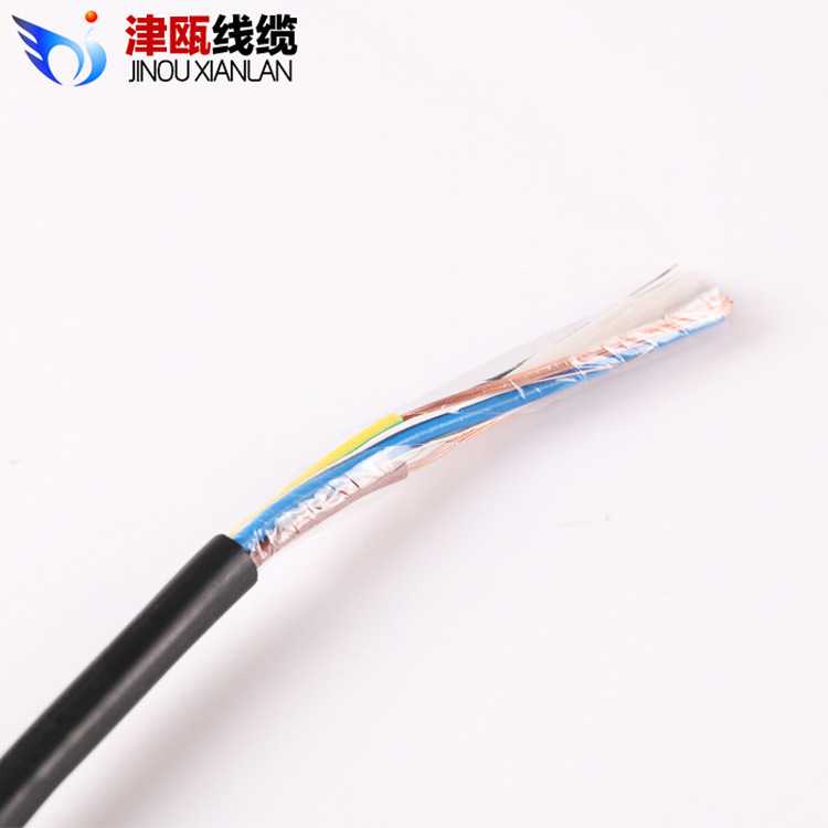 国标纯铜芯软护套线RVV7芯*0.3/0.5/0.75/1.5/2.5平方电源线电线