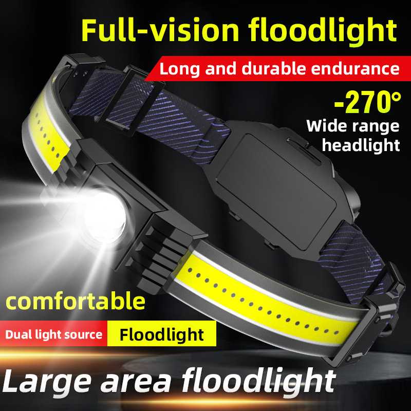 LED头灯强光充电超亮感应头戴式户外手电筒钓鱼专用夜钓跑步