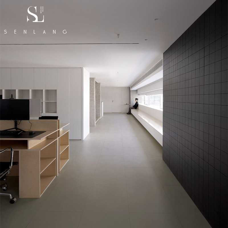 SPC石塑锁扣地板大理石纹侘寂灰色微水泥PVC石晶卡扣地板防水耐磨