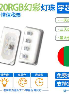 led4020rgb侧面灯珠内置 可编程IC 幻彩七彩LED灯珠 4020灯珠自闪
