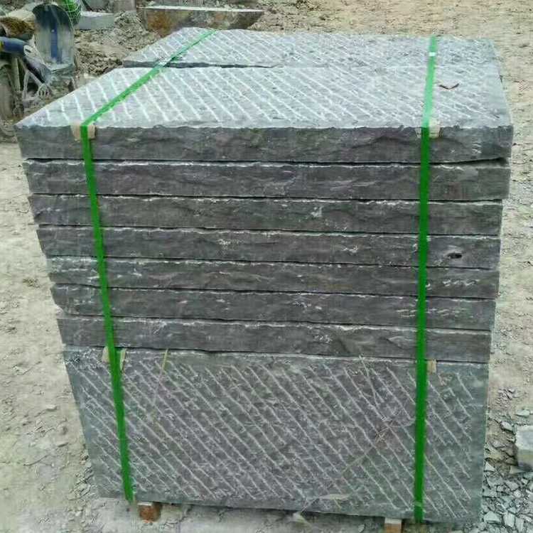 天然青石板庭院花园地砖 防滑地砖室外地铺石 公园道路铺路青石板