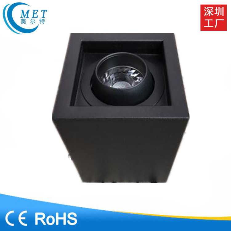 厂家直销 新款 COB方形明装筒灯 吸顶方形筒灯 7W 10W 家居照明