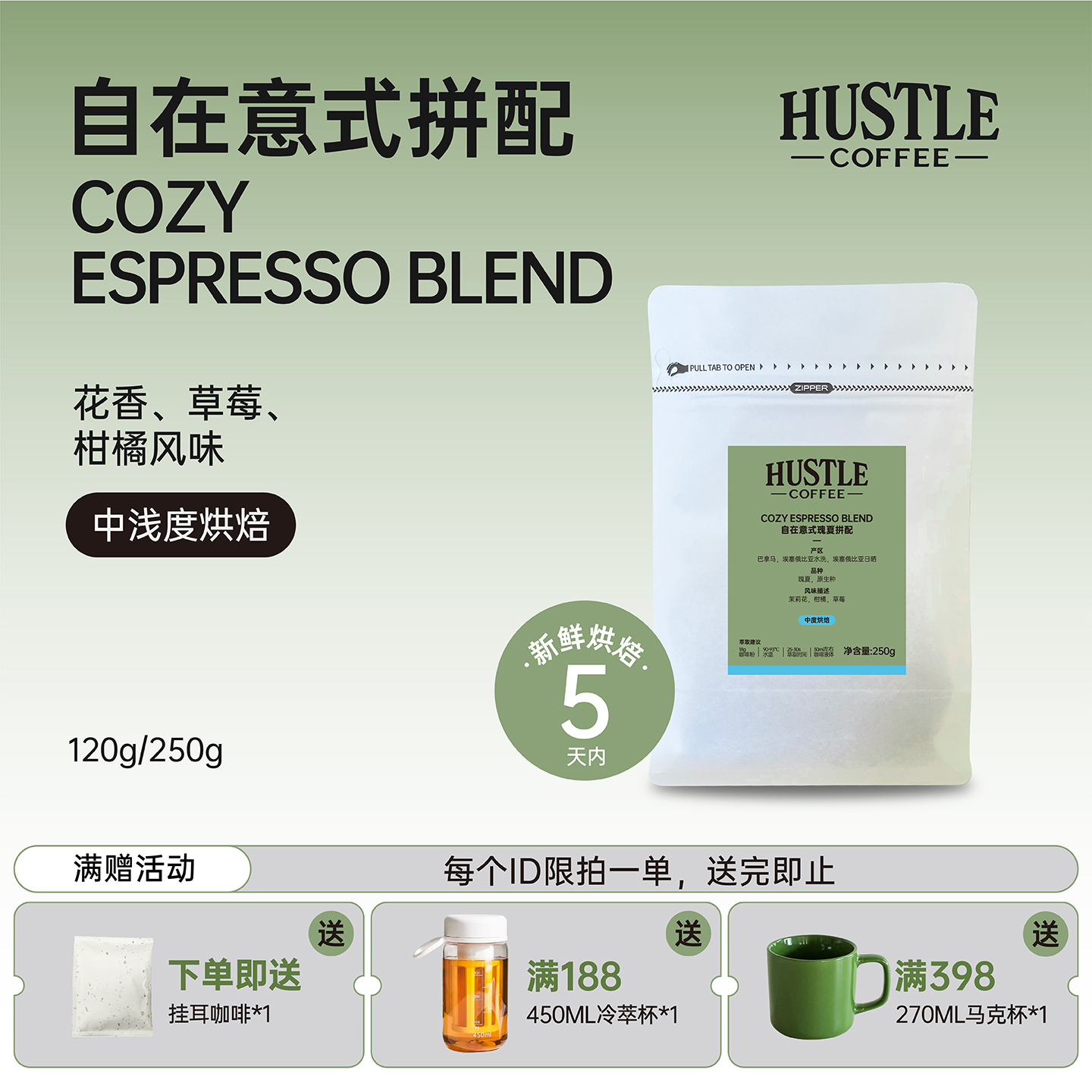 HUSTLECOFFEE自在意式咖啡豆