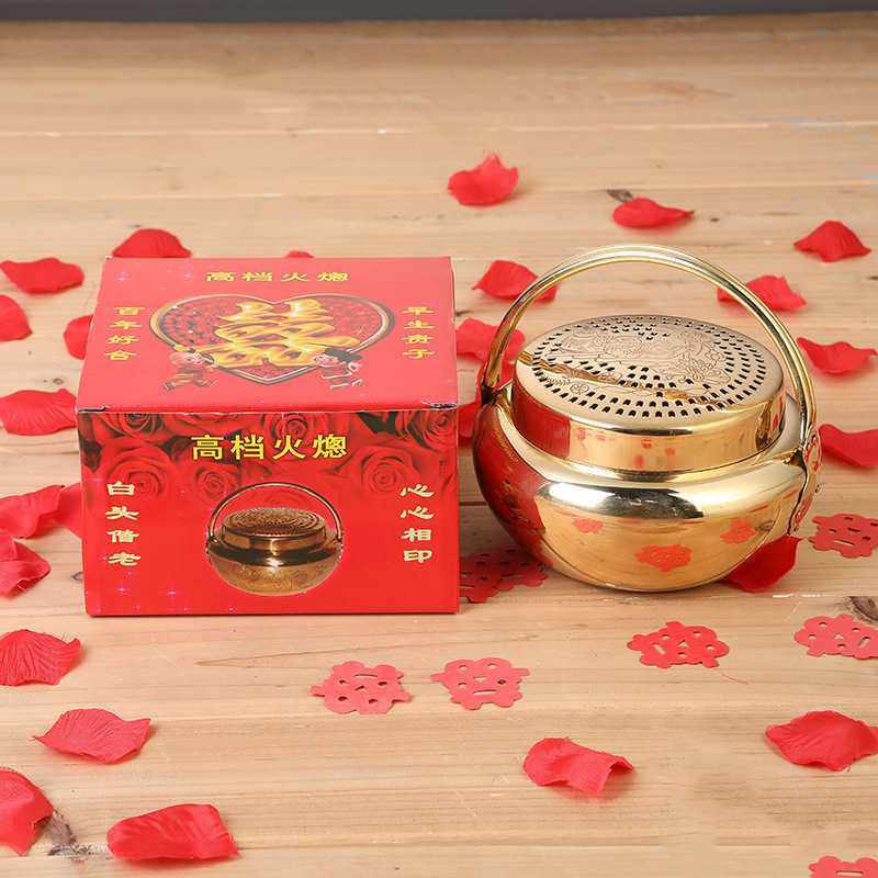 热销高档婚庆用品纯铜火铳旺盆 农村嫁妆结婚用品 节庆婚庆用品
