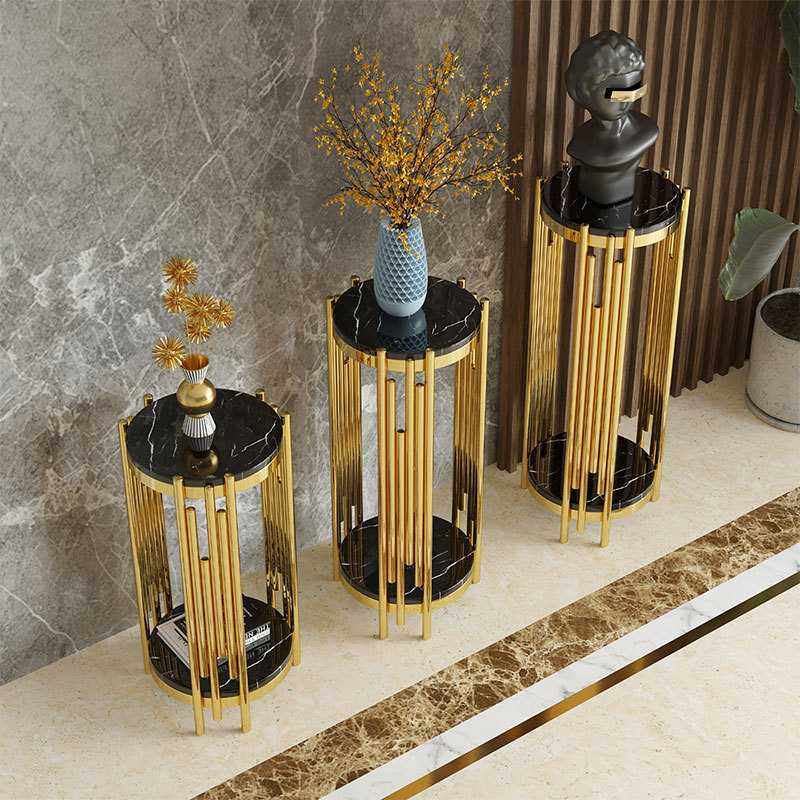 不锈钢电镀工艺角几摆件客厅室内大理石简约边柜轻奢落地式花架子,玩具/童车/益智/积木/模型,垂直悬浮玩具,淘宝优惠券,粉丝福利购,淘宝优惠卷