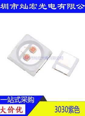 3030 1W贴片LED高亮紫光紫色发光二极管灭蚊灯3030紫灯SMDLED灯珠