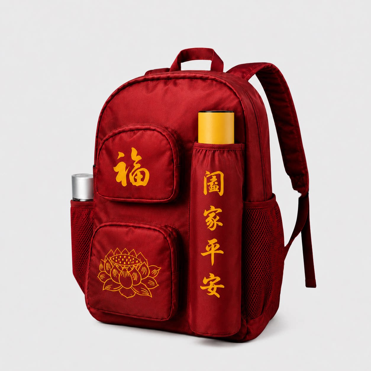 普陀山拜拜包防水背包佛包拜拜包禅修包女罗汉包大容量双肩背包