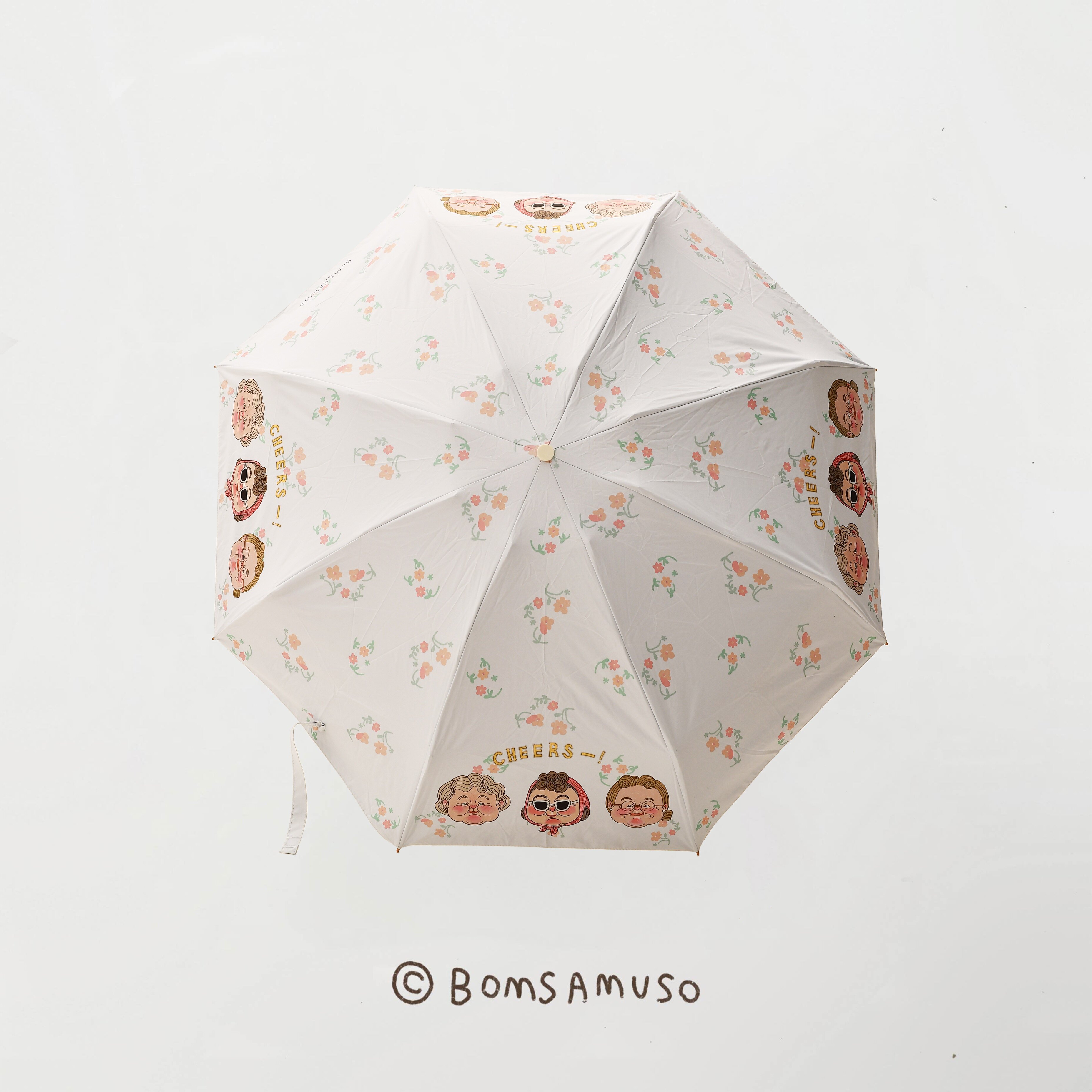 bomsamuso晴雨伞花路五折叠迷你便携遮阳晴雨两用 官方正品周边图片