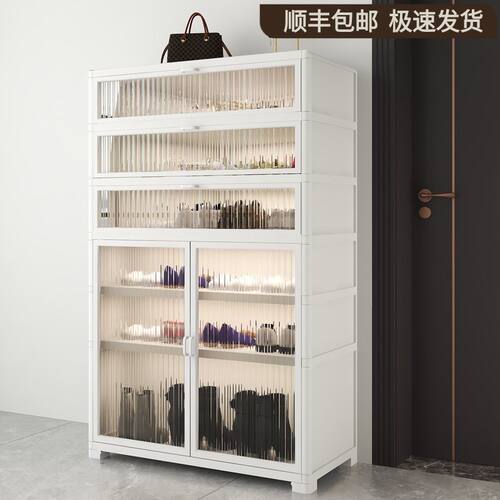 简易组装铝合金鞋柜家用门口室外卧室收纳阳台鞋柜防水防晒储物柜