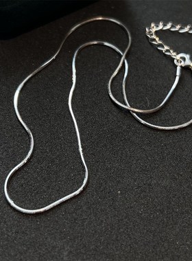 S925银精工时N尚蛇骨炼项炼