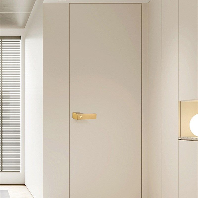 极简门锁家用室内生态卧室房门锁全套磁吸静音简易木门锁把手黑色