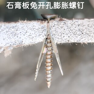 石膏板专用膨胀螺钉免打孔敲击壁虎隔断墙保温板埃特板欧松板涨钉