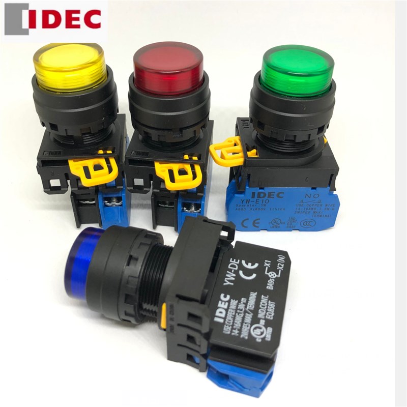 IDEC和泉YW1L-A2E10Q4G 01 22 10PW 20M3R 4Y 11G自锁按钮YW-DE