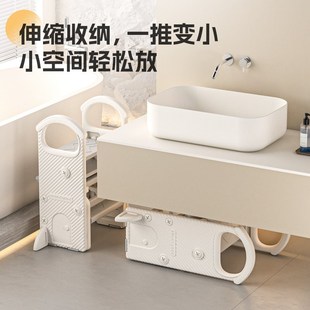 宝宝洗手台阶凳儿童洗q漱台踩凳可折叠婴幼儿洗脸楼梯子垫脚踏增