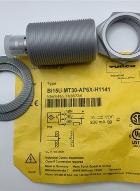 TURCK 接近开关 BI15U-MT30-AP6X-H1141 PTFE涂层 1636734