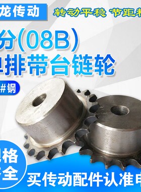 申马45#钢(08B)4分大凸台链轮10---40齿链条链轮定做加工非标件