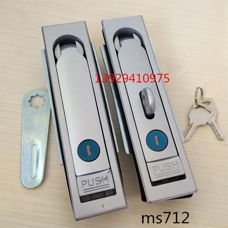柜锁MS713-1平面锁电柜锁具娃娃机门锁通讯柜锁电箱锁