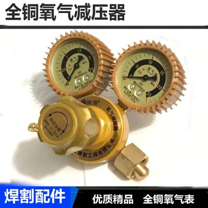 全铜氧气表 氧气减压阀减压器 乙炔表丙烷表YQY-08型压力表铜阀体