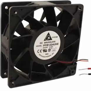 8F53 24V 2线 台达 变频器风扇 12CM PFB1224UHE 12038 原装 2.40A