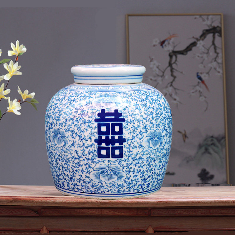 景德镇陶瓷玄关客厅样板房电视柜青花瓷家居装饰摆件软装喜坛花瓶,畜牧/养殖物资,畜牧/养殖器械,淘宝优惠券,粉丝福利购,淘宝优惠卷