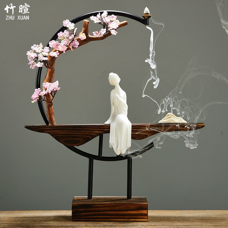创意倒流香摆件熏香炉檀香家用客厅茶室玄关装饰工艺品禅意新中式,畜牧/养殖物资,畜牧/养殖器械,淘宝优惠券,粉丝福利购,淘宝优惠卷