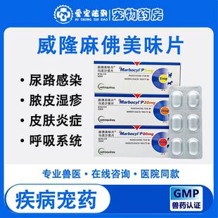 正品 法国麻佛美味片消炎药宠物马波沙星片细菌皮炎狗猫泌尿皮肤病
