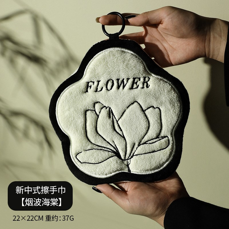 中国风擦手巾可挂A类p面料双层加厚吸水不易掉色掉毛厨房浴室毛巾