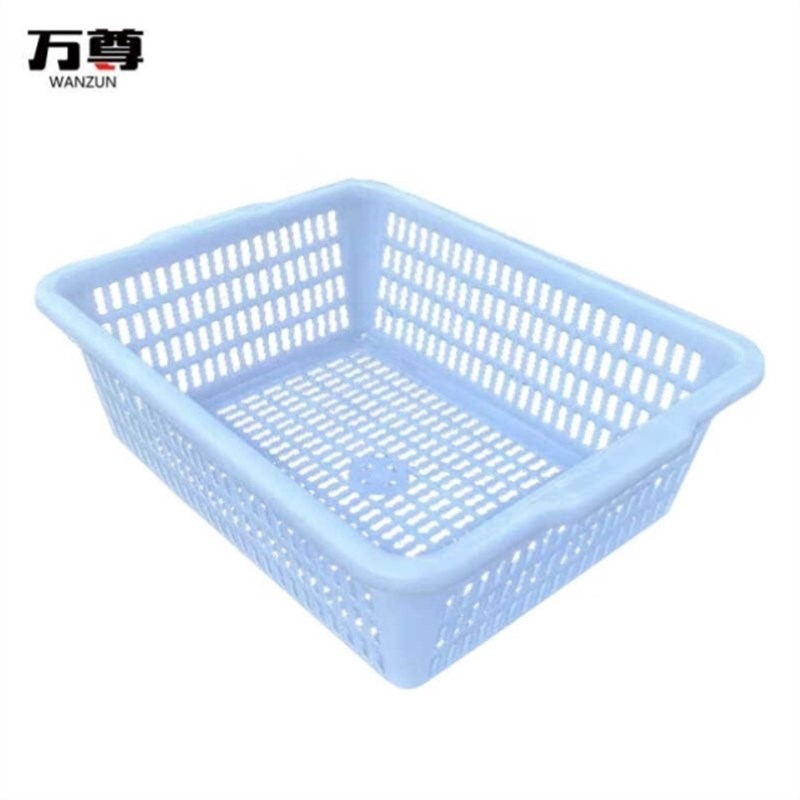 万尊塑料筐胶框镂空沥水篮物流中w转箱607号30*22*9.5cm5祇装