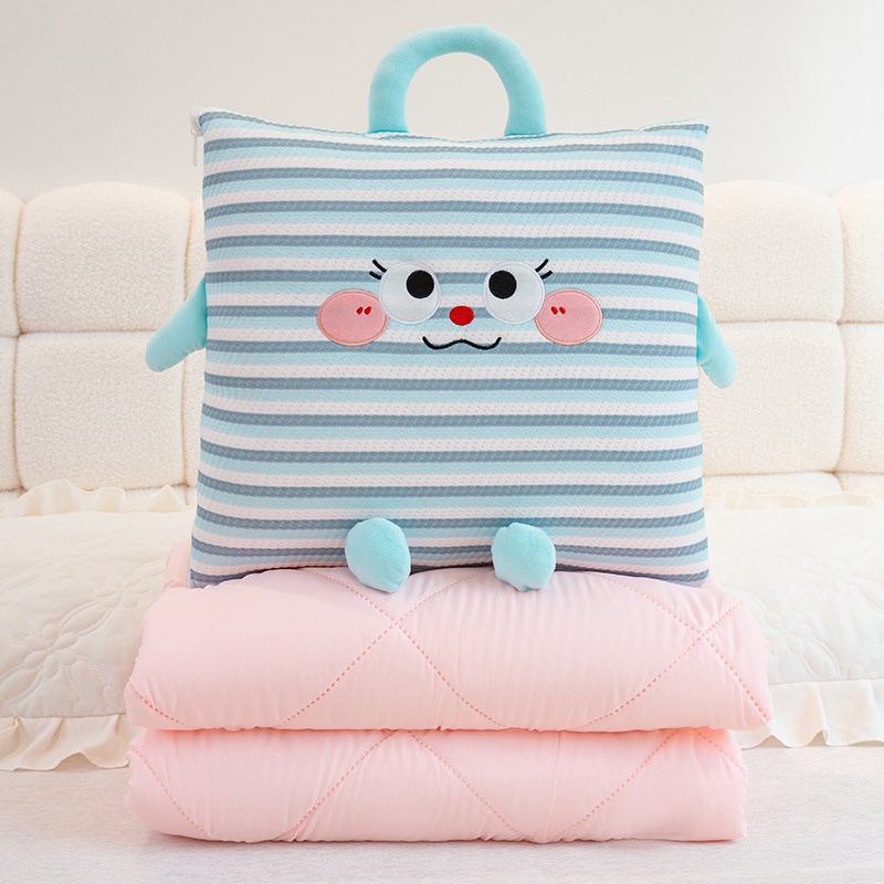 新款多巴b胺凉感抱枕被子两用办公室午睡毯枕头车载折叠二合一靠